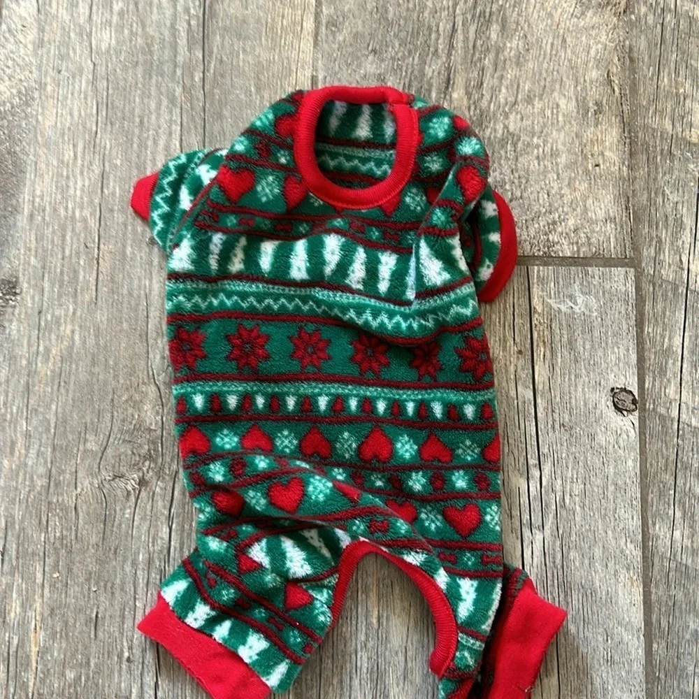 Christmas dog sweater pajamas small